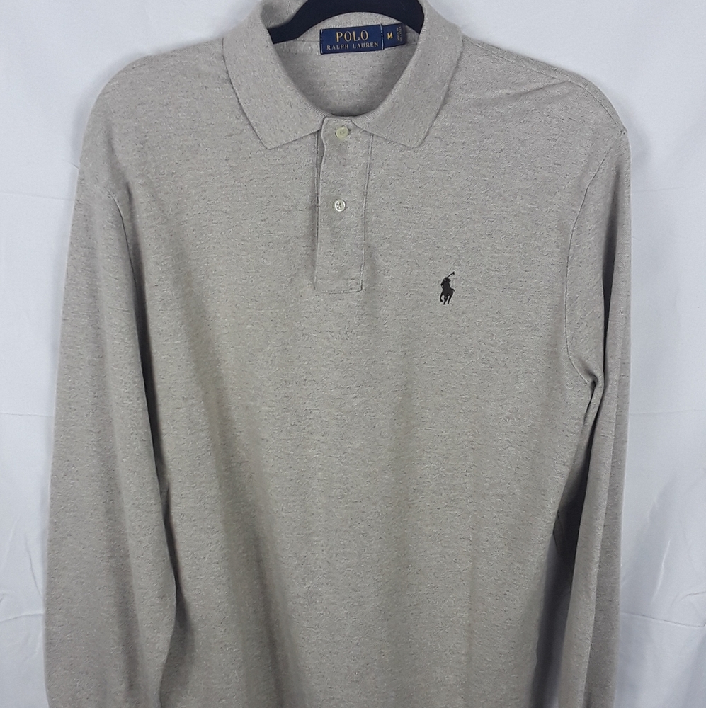 Polo by Ralph Lauren Gray Long Sleeve Polo Shirt
